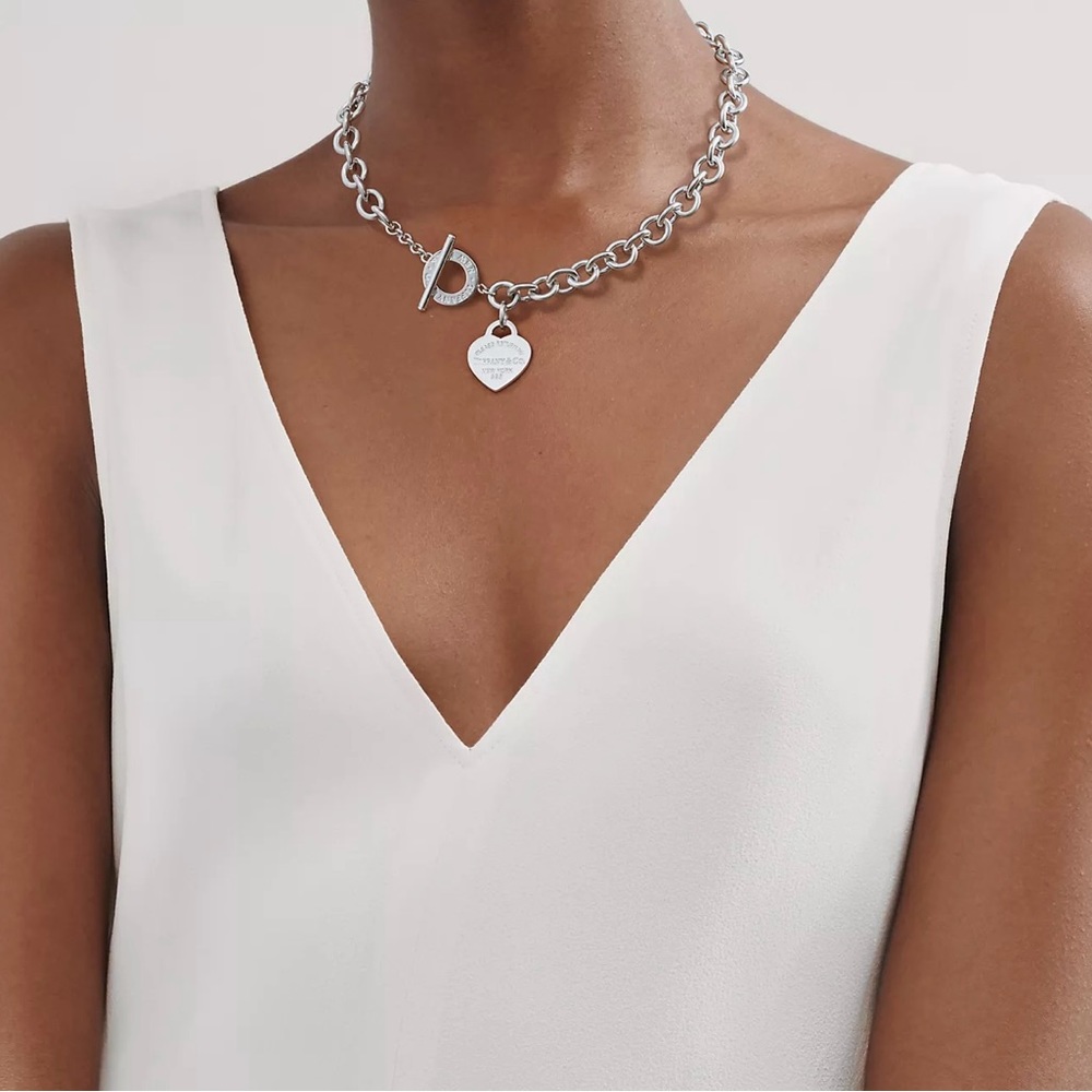 COPY - Heart Tag Toggle Necklace silver